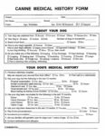 Canine Medical History Form