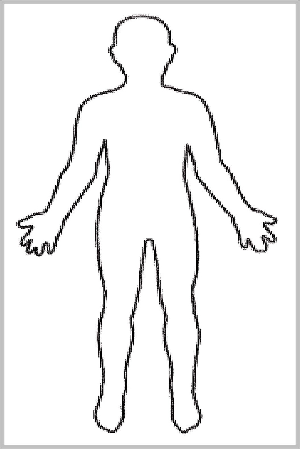 Human Body Outline For Kids Image
