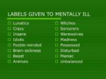 Mental Illness Powerpoint