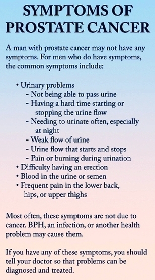 symptoms prostate cancer